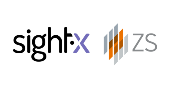 SightX logo next to ZS logo